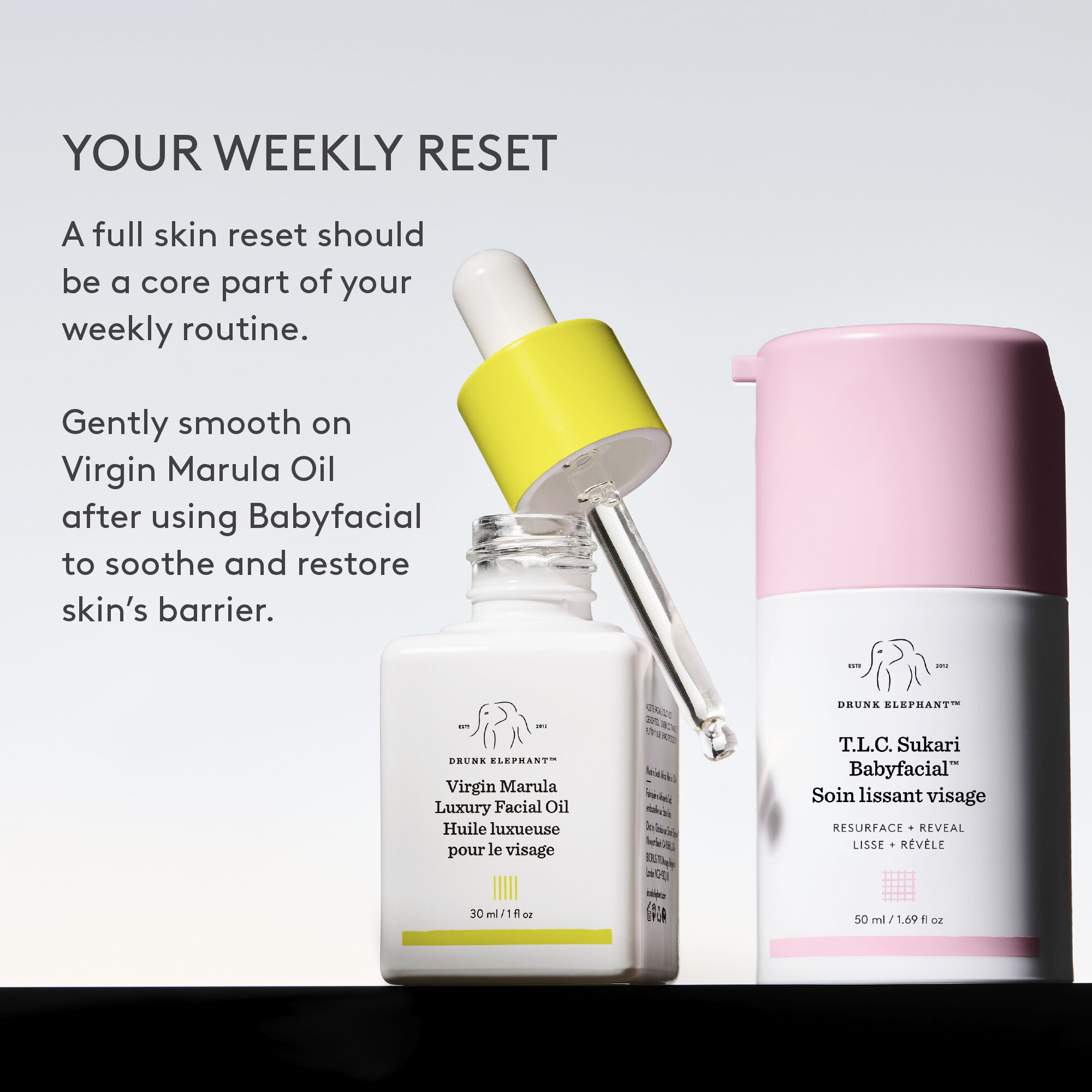 パック・フェイスマスク Drunk Elephant Babyfacial 50ml T.L.C. Sukari Babyfacial™ | AHA/BHA Exfoliating Face Mask