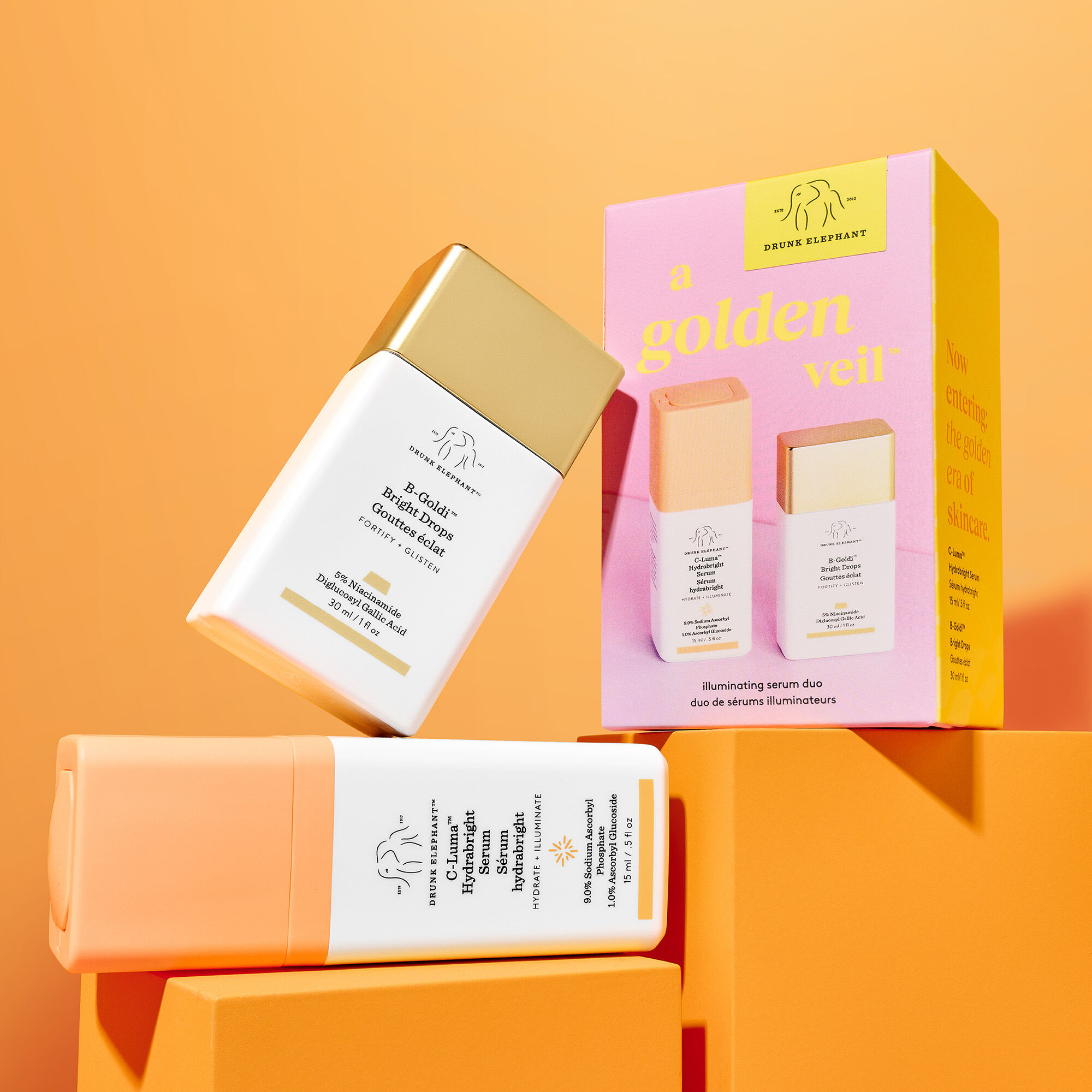 Hydrating and illuminating travel-size skincare kit | Drunk Elephant