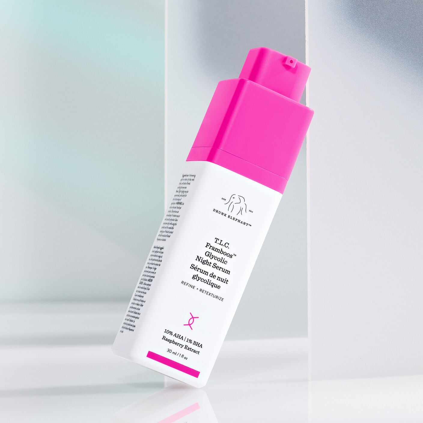美容液 Drunk Elephant T.L.C. Framboos Serum Exfoliating AHA/BHA night serum | Drunk Elephant