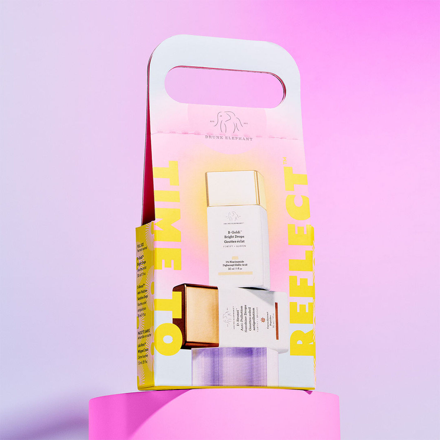 Time to Reflect kit on top of a pink prop. 