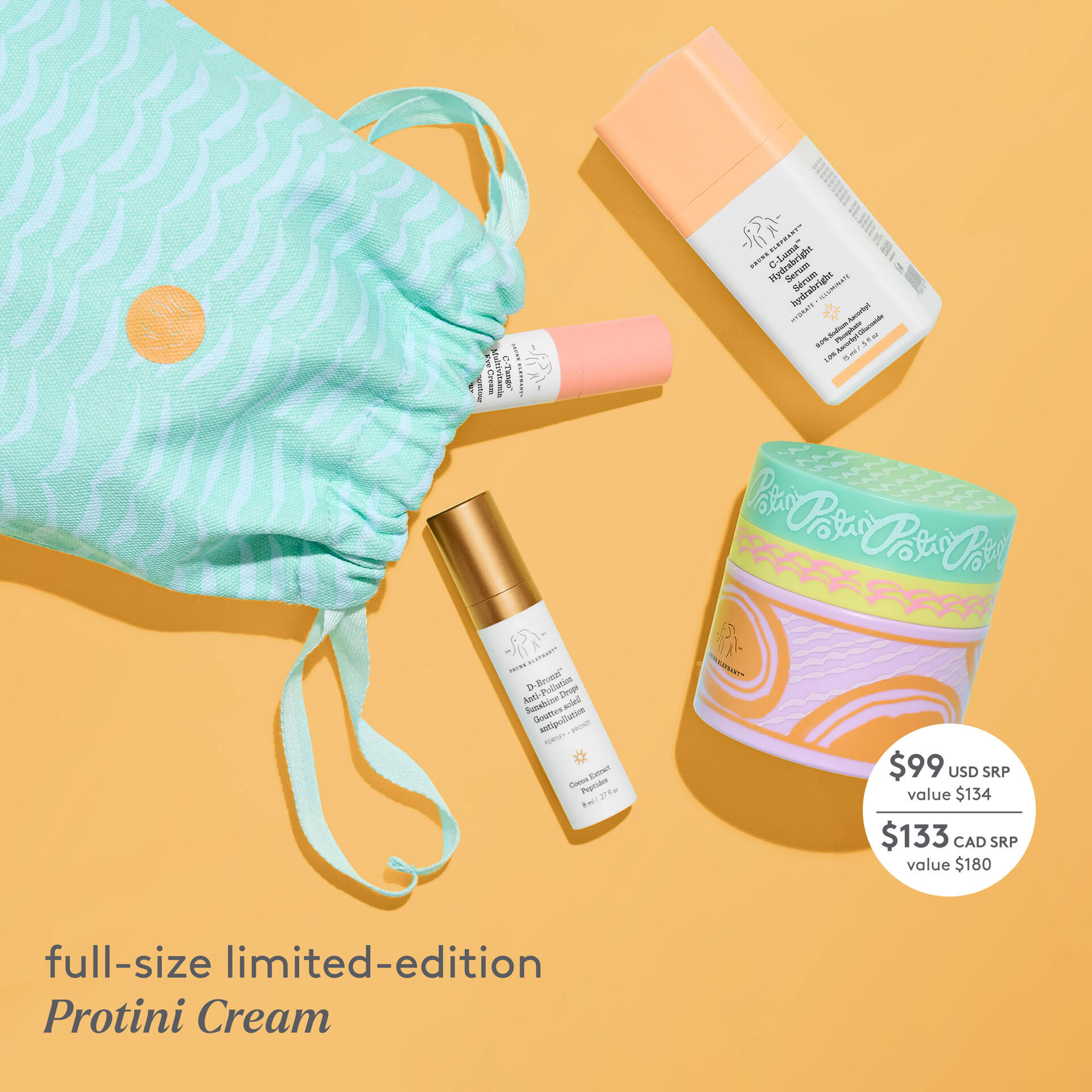 Brightening and moisturizing skincare kit | Drunk Elephant