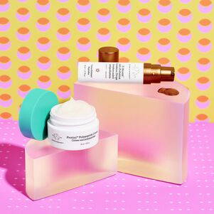 D-Bronzi and Protini Cream lids open with product texture to the side