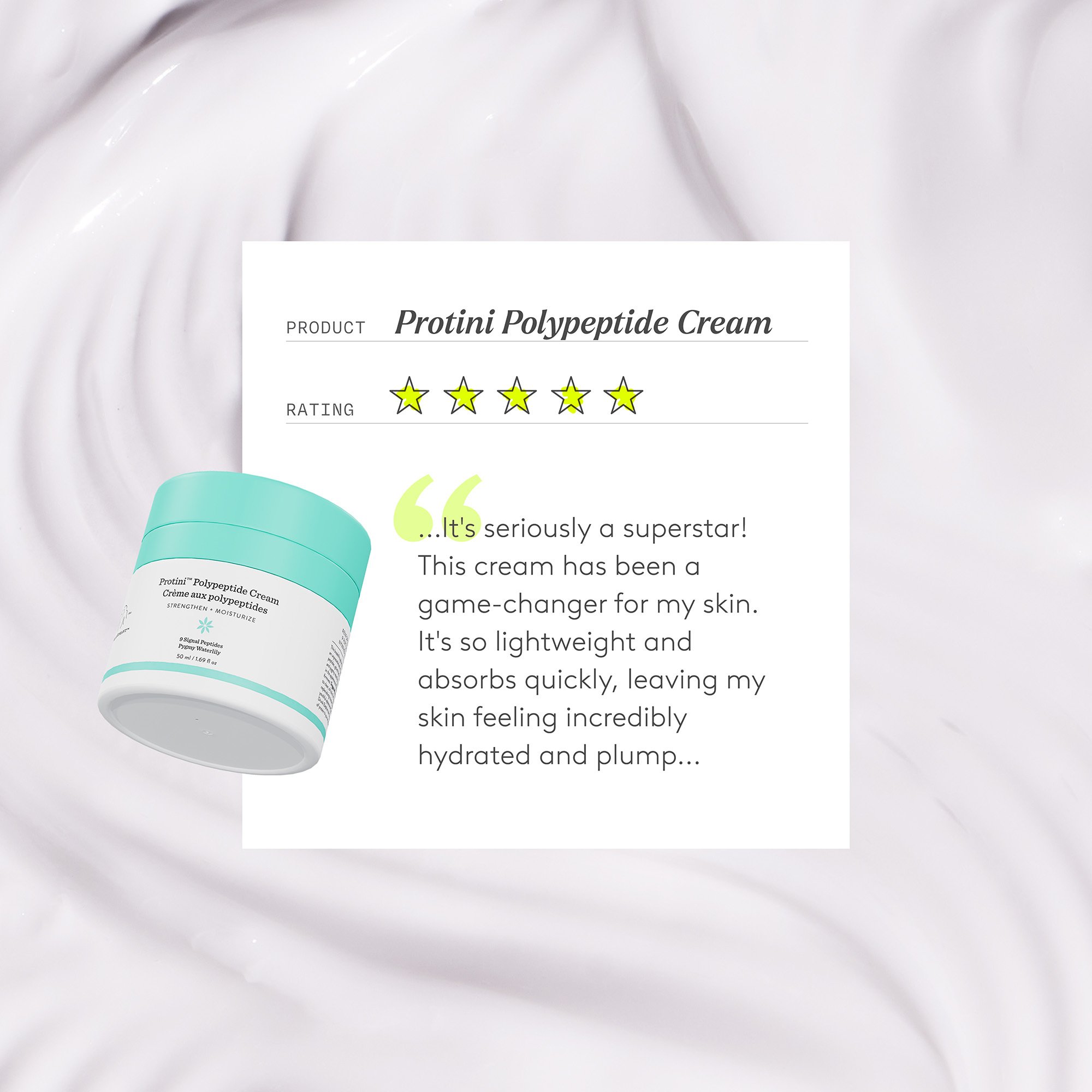 image and It's seriously a superstar! This cream has been a game-changer for my skin. It's so lightweight and absorbs quickly, leaving my skin feeling incredibly hydrated and plump