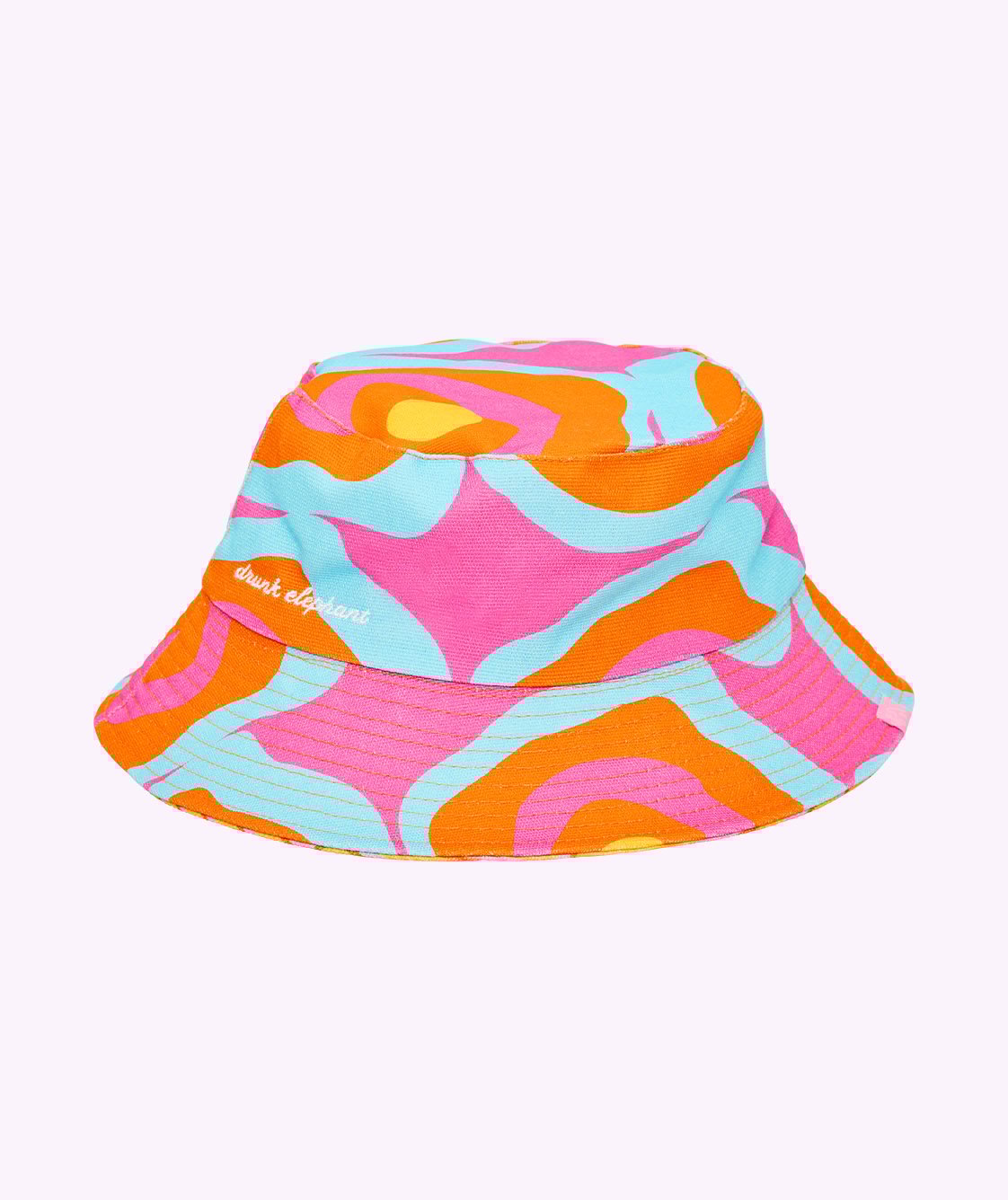 Side view of the reversible bucket hat. 