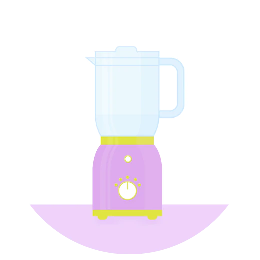 Illustration of purple blender.