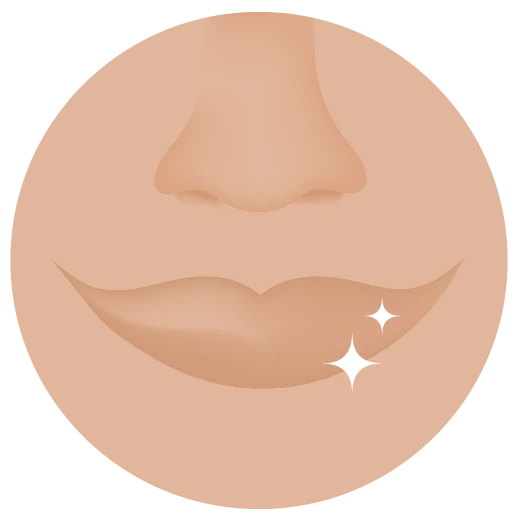 Illustration of lips applied with Wonderwild Miracle Butter