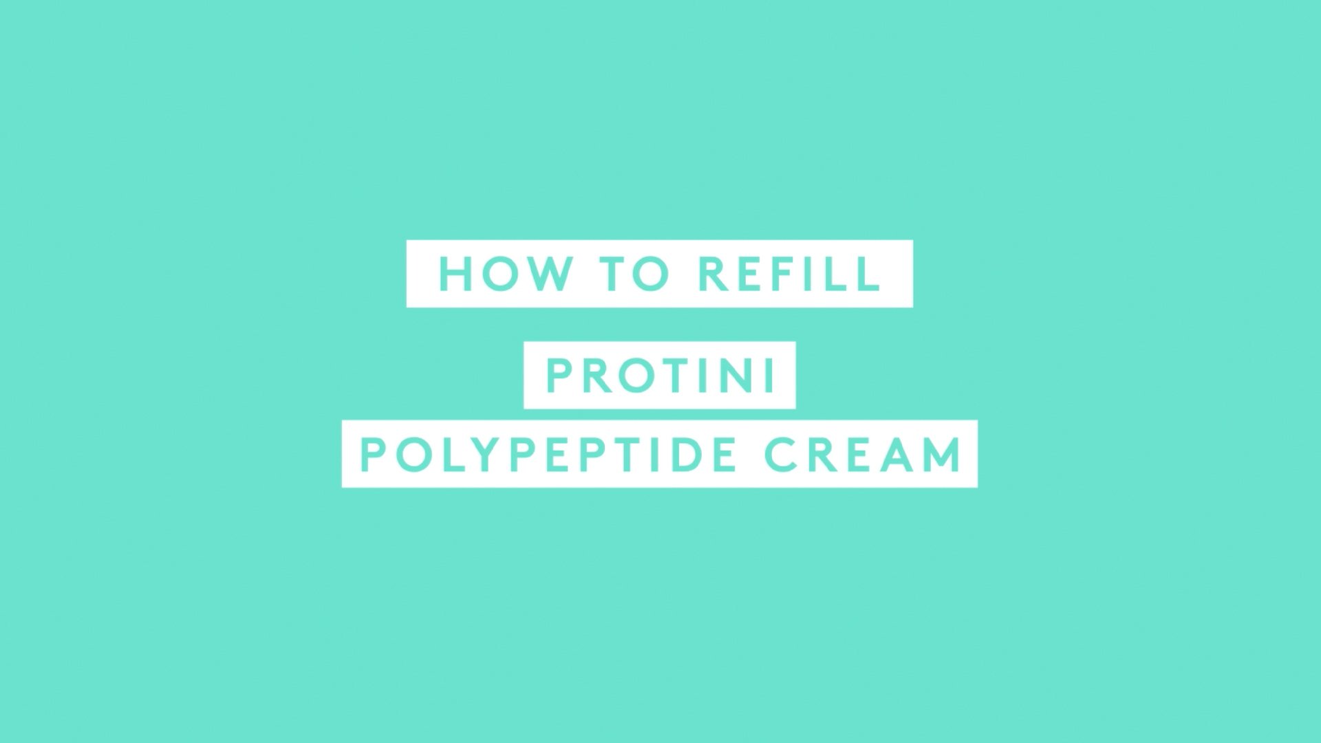  Video describing how to use Protini refill