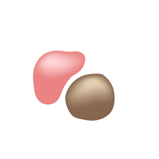 Drop of O-bloos and D-bronzi on a white background.