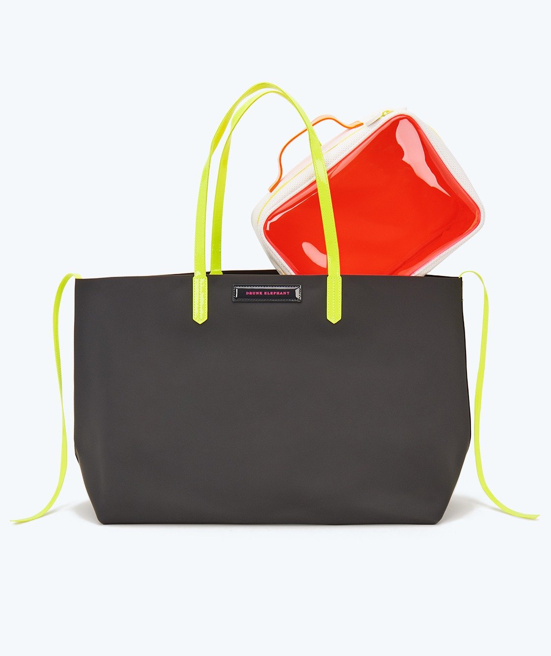 Tote, Grey Drunk Life Grey Tote angled view