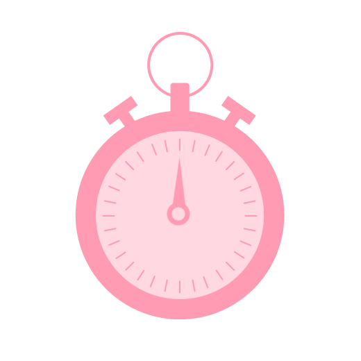 Illustration of a pink timer running.