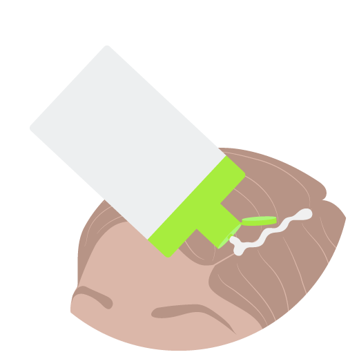 Illustration of  Silkamino Conditioning Leave-In Milk being applied to the scalp.