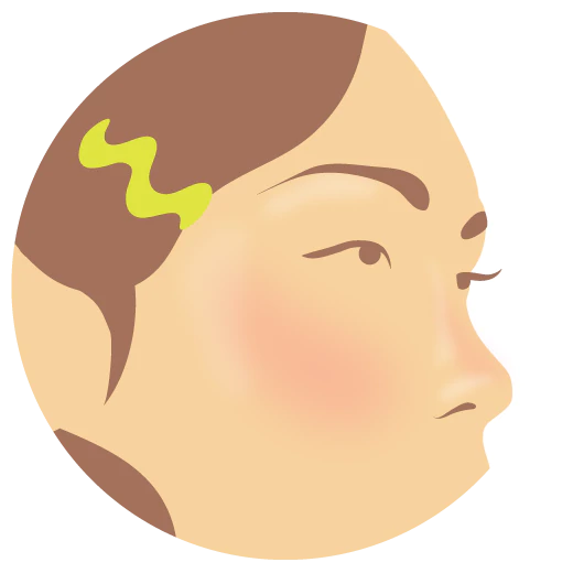 illustration of a woman's cheek with a blush flush