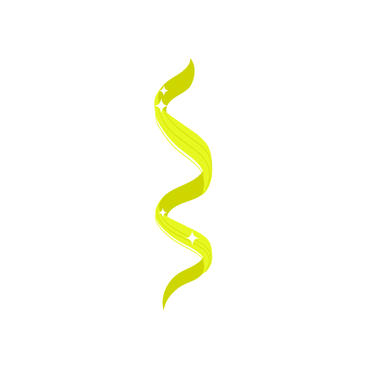Illustration of wavey hair strand.