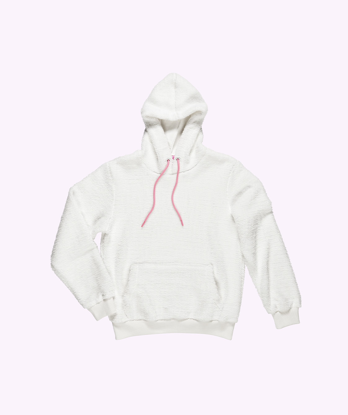 White fuzzy sweatshirt Clearance
