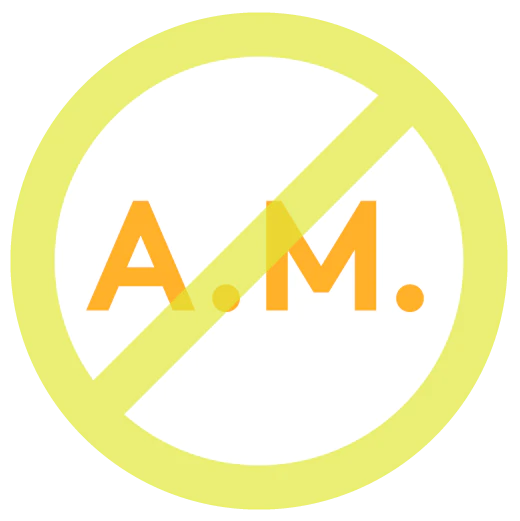 graphic for no A.M. (morning) cleanse